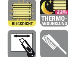 Gardinia Easy Fix Plissee Tag und Nacht Weiß 60 cm x 130 cm