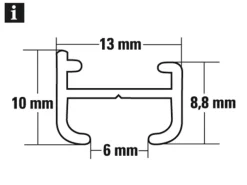 Gardinia Aluminiumschiene Weiß 210 cm