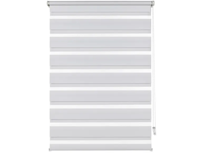 Gardinia Easyfix Doppelrollo mit Montageschiene 100 cm x 150 cm Weiß
