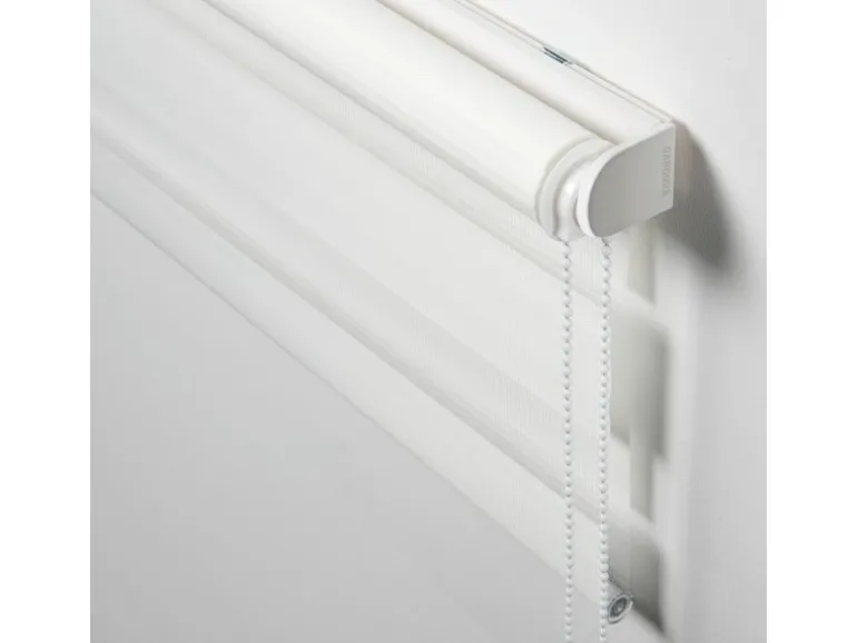 Gardinia Easyfix Doppelrollo mit Montageschiene 100 cm x 150 cm Weiß