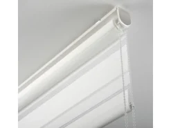 Gardinia Easyfix Doppelrollo mit Montageschiene 100 cm x 150 cm Weiß