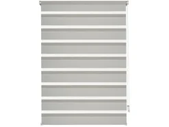 Gardinia Easyfix Doppelrollo mit Montageschiene 120 cm x 150 cm Grau