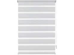 Gardinia Easyfix Doppelrollo mit Montageschiene 90 cm x 220 cm Weiß