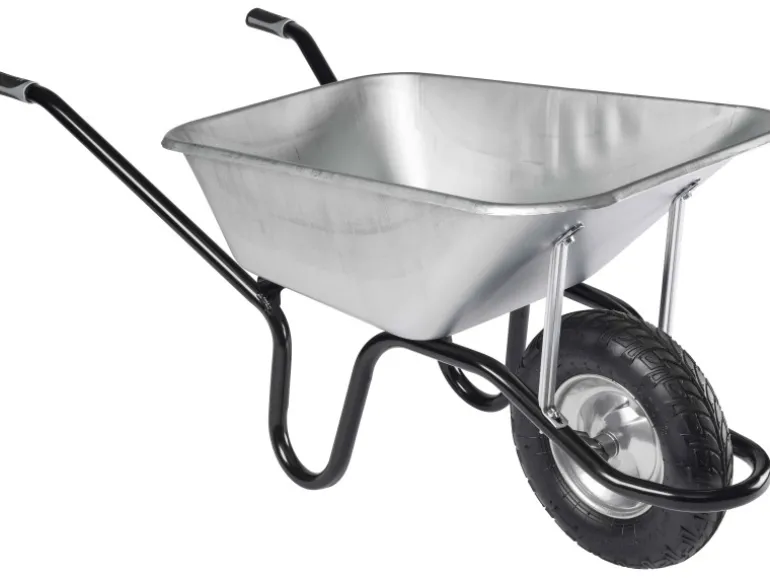 Haemmerlin Einrad-Schubkarre 120 l Muldenvolumen 200 kg Traglast verzinkt