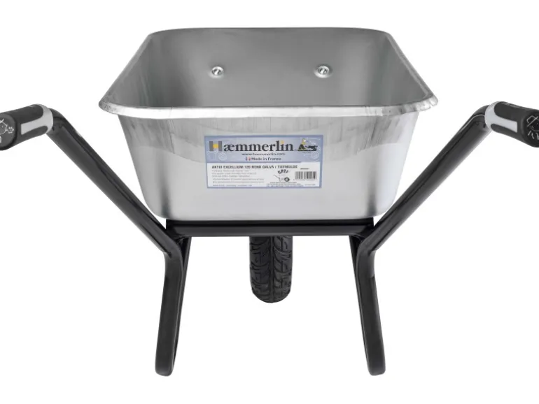 Haemmerlin Einrad-Schubkarre 120 l Muldenvolumen 200 kg Traglast verzinkt