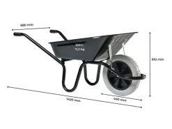 Haemmerlin Schubkarre Aktiv Premium 100 l PU-Rad Lackiert
