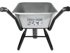 Haemmerlin Schubkarre Clipso Excellium 120 l Tiefmulde PU-Rad Verzinkt