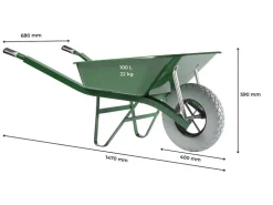 Haemmerlin Schubkarre Winkeleisen 100 l PU-Rad