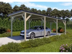 Holzbrüder Carport Ralf 26m² Natur-Schwarz