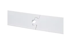 HOMCOM Schiebetür-Beschlagsatz Kohlenstoffstahl 183L x 4B x 0,6H cm Weiß