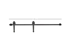 HOMCOM Schiebetüren-Beschlagsatz Kohlenstoffstahl 200L x 4B x 1H cm Schwarz