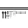 HOMCOM Schiebetüren-Beschlagsatz 244 cm Komplett-Set mit Pufferfunktion