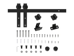 HOMCOM Schiebetürsystem Laufschiene 200 x 0,4 x 18 cm