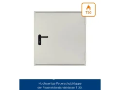 Hörmann Brandschutzklappe T30 H8-5 Grauweiß 875 mm x 1.000 mm DIN L u. R