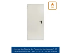Hörmann Brandschutzklappe T30 H8-5 Grauweiß 800 mm x 2.000 mm DIN L u. R