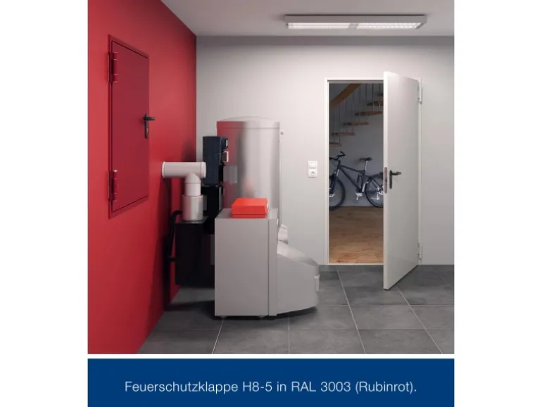 Hörmann Brandschutzklappe T30 H8-5 Grauweiß 750 mm x 875 mm DIN L u. R