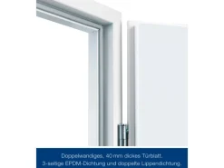 Hörmann Sicherheitstür KSI 40-1 RC2 Verkehrsweiß 75 cm x 187,5 cm DIN R