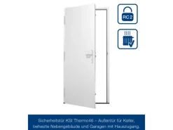 Hörmann Sicherheitstür KSI Thermo46 Verkehrsweiß 100 cm x 212,5 cm DIN L