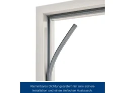 Hörmann ZK Türelement inkl. Drückergarnitur Verkehrsweiß 100 x 212,5 cm DIN R