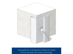 Hörmann ZK Türelement inkl. Drückergarnitur Verkehrsweiß 75 x 212,5 cm DIN R
