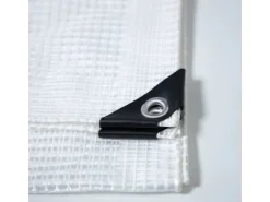 KARAT Abdeckplane Leno Extra Reißfest Wasserdicht mit Ösen 140 g/m² Weiß 3 x 4 m