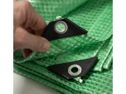 KARAT Abdeckplane Leno Extra Reißfest Wasserdicht mit Ösen 140 g/m² Grün 2 x 3 m