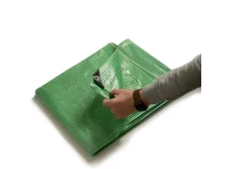 KARAT Abdeckplane Leno Extra Reißfest Wasserdicht mit Ösen 240 g/m² Grün 6 x 10 m