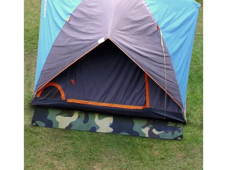 KARAT Abdeckplane Wasserdichte Plane mit Ösen 100 g/m² Camouflage 3 x 5 m