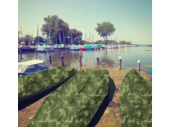 KARAT Abdeckplane Wasserdichte Plane mit Ösen 100 g/m² Camouflage 3 x 5 m