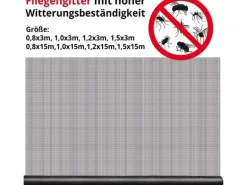 KARAT Fliegengitter für Fenster und Türen Zuschneidbar Reißfest 1 x 15 m