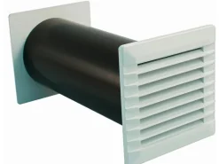 Marley Teleskopkanal Ø 100 mit s. Rückstauklappe für Flachkanal System 100