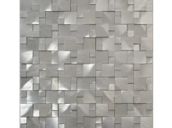 Mosaik Aluminium Silver 3D 30 cm x 31,5 cm