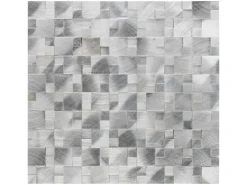 Mosaik Aluminium Silver 3D 30 cm x 31,5 cm