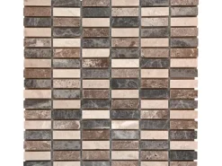 Mosaikmatte Naturstein Atlas Multicolor 30 cm x 30 cm