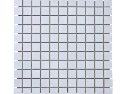 Mosaikmatte Weiß Matt Keramik 30 cm x 30 cm