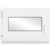 Neruli Kellerfenster Kunststoff Weiß Dreh-Kipp 70x80 cm BxH DIN Rechts 3 -Fach Glas Dichtung Grau