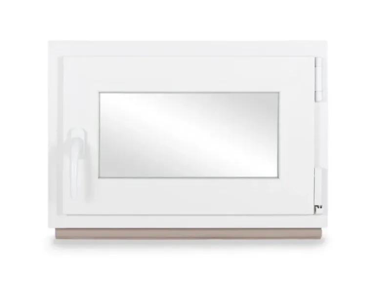 Neruli Kellerfenster Kunststoff Weiß Dreh-Kipp 75x90 cm BxH DIN Links 3 -Fach Glas Dichtung Schwarz