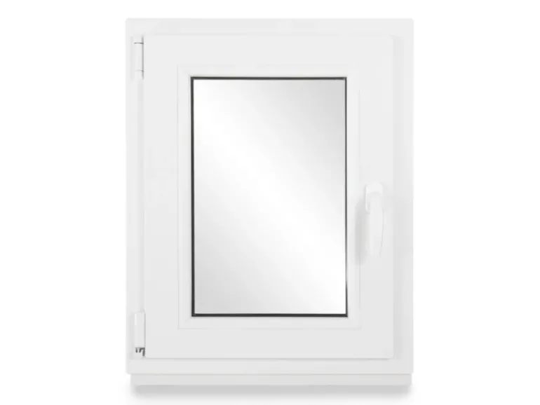 Neruli Kellerfenster Kunststoff Weiß Dreh-Kipp 70x90 cm BxH DIN Links 2 -Fach Glas Dichtung Schwarz