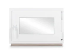 Neruli Kellerfenster Kunststoff Weiß Dreh-Kipp 95x75 cm BxH DIN Rechts 2 -Fach Glas Dichtung Grau