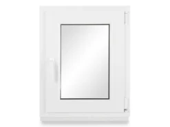 Neruli Kellerfenster Kunststoff Weiß Dreh-Kipp 70x90 cm BxH DIN Rechts 3 -Fach Glas Dichtung Schwarz