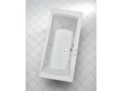 Ottofond Whirlpool-Komplettset Rosa 200x90 cm Weiß mit Wassereinlauffunktion