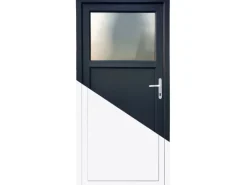 Premium Kunststoff-Nebeneingangstür SMK 510 Anthrazit-Weiß 98 cm x 198 cm DIN R
