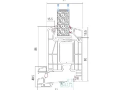 Premium Kunststoff-Nebeneingangstür SMK 510 Anthrazit-Weiß 98 cm x 198 cm DIN R