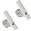 Rollwin 2x Rolladen Gurtwickler Unterputz 165mm bis 185mm Lochabstand Anpassbar Für Mauerkasten Mit Gurtwickler Blende zum Clippen Weiß Ohne Gurt