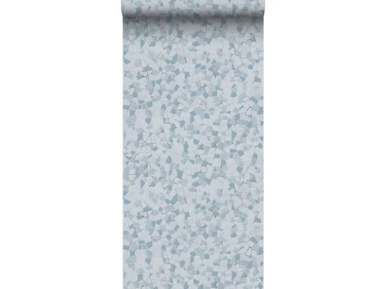 Sanders & Sanders Tapete Mosaik-Fliesen Blau 53 cm x 10 m