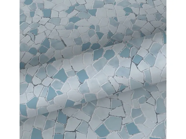 Sanders & Sanders Tapete Mosaik-Fliesen Blau 53 cm x 10 m
