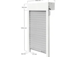 Schellenberg Aufsatzrolladen-Set für Fenster 120 cm x 140 cm Weiß/Grau