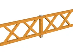 Skan Holz Brüstung Andreaskreuz 400 x 84 cm Fichte Eiche hell