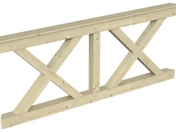 Skan Holz Brüstung Andreaskreuz 210 x 84 cm Fichte Natur
