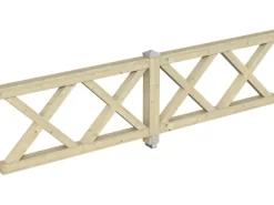 Skan Holz Brüstung Andreaskreuz 335 x 84 cm Fichte Natur
